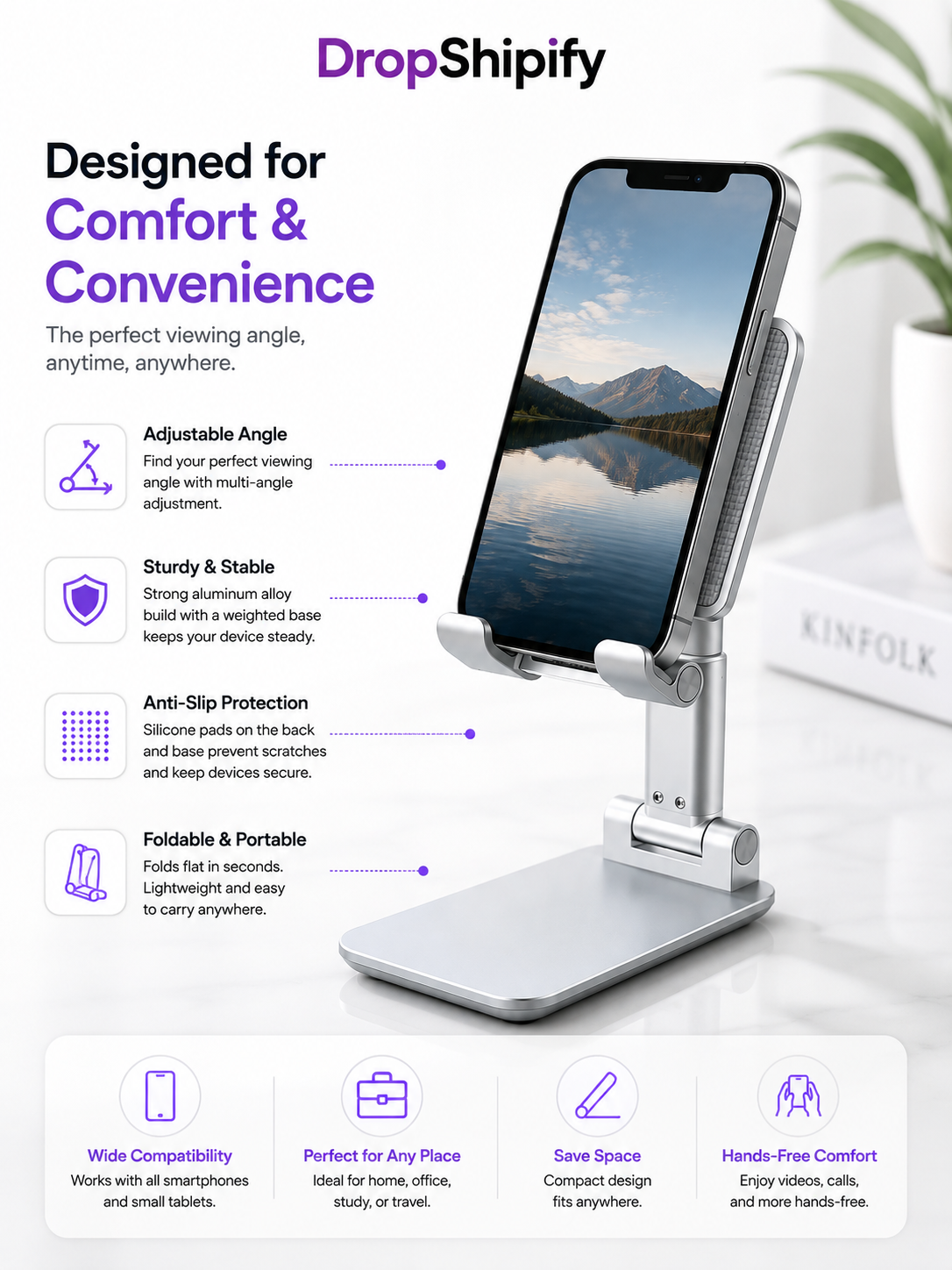 Smart Foldable Mobile Stand