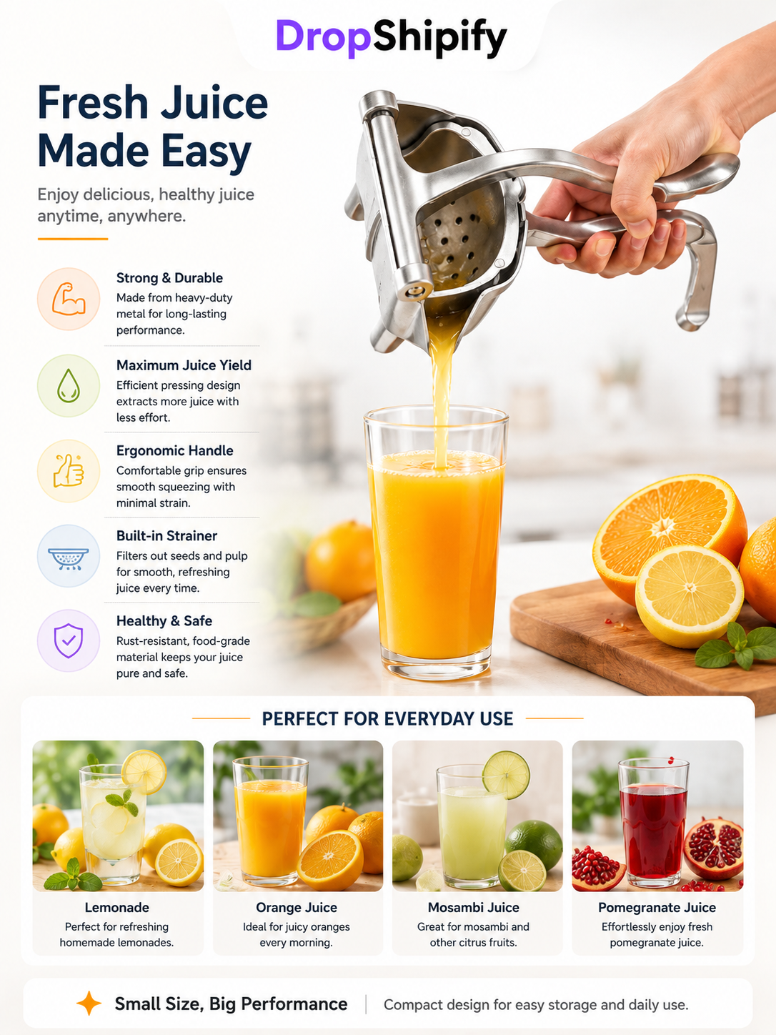 Strong Metal Hand Juicer