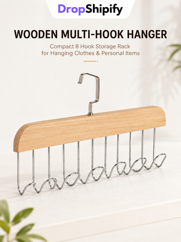 Wooden Multi-Hook Hanger