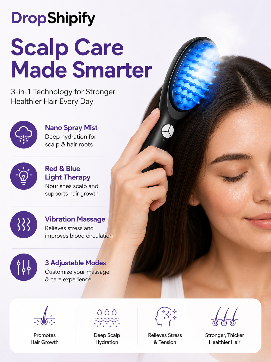 3-In-1 Hair Growth Brush