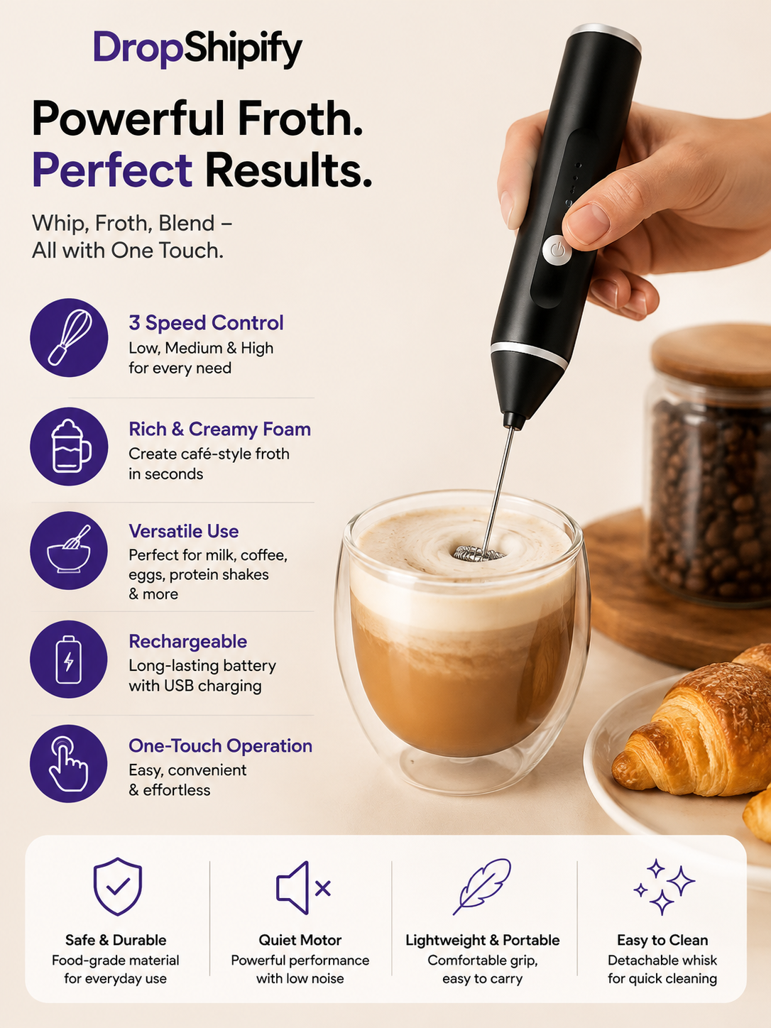 Rechargeable Coffee Beater