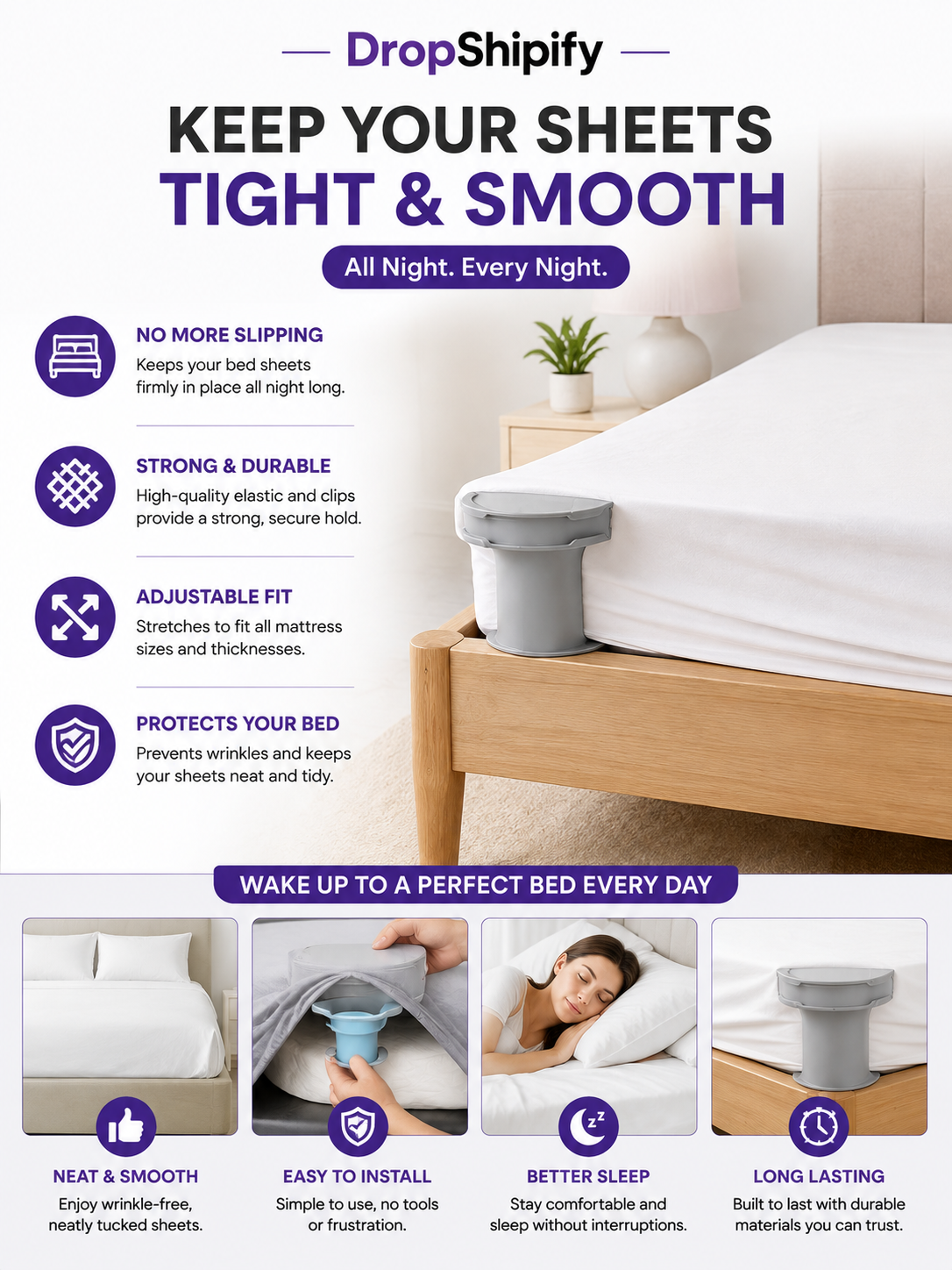 Adjustable Bedsheet Grippers