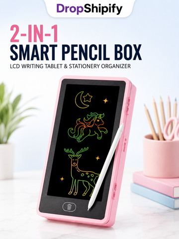 2-in-1 Smart Pencil Box LCD Writing Tablet