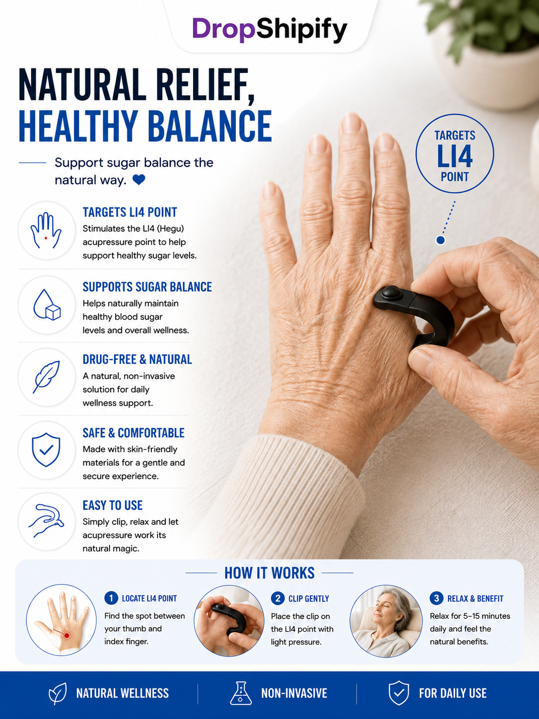 Acupressure Sugar Control Clip