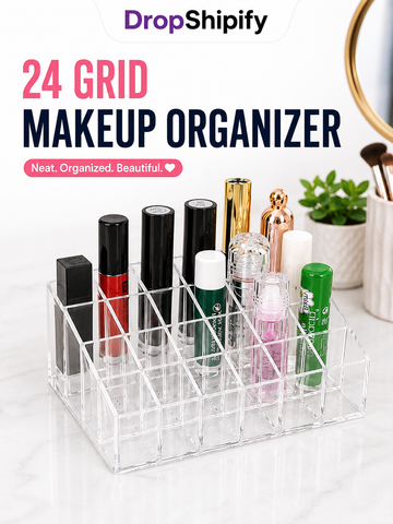 24 Grid Makeup Organizer