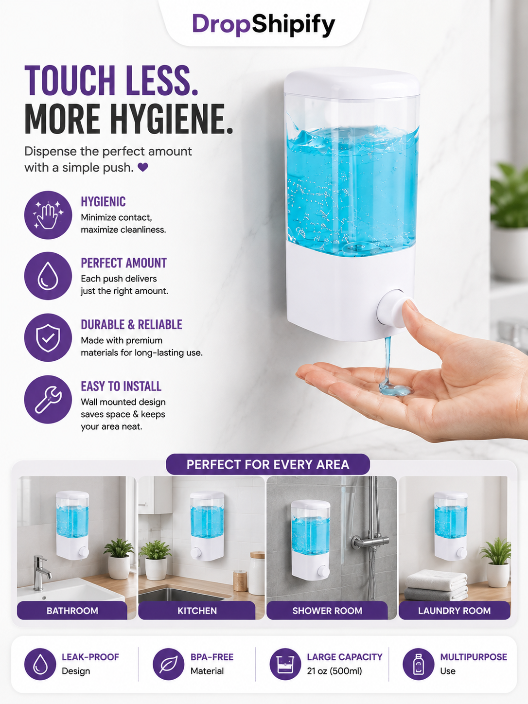 Wall Mounted Liquid Soap Dispenser