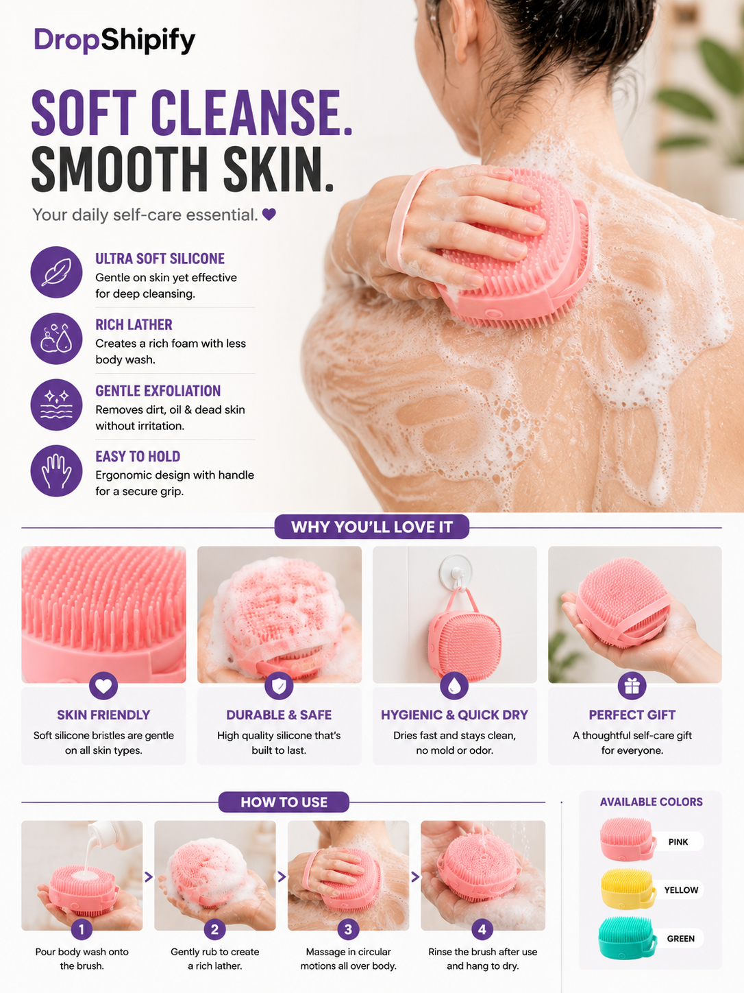 Silicone Bath Brush