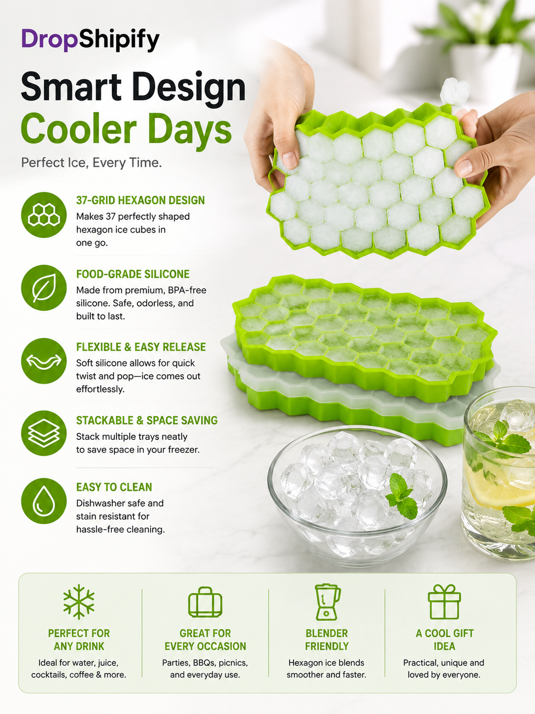 Honeycomb Silicone Ice Tray