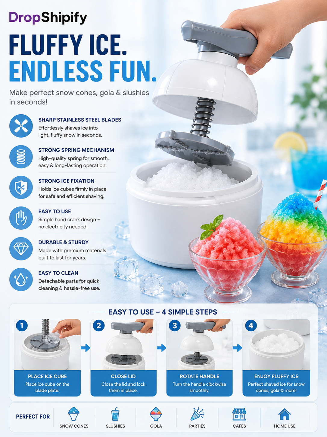 Manual Ice Shaver Machine