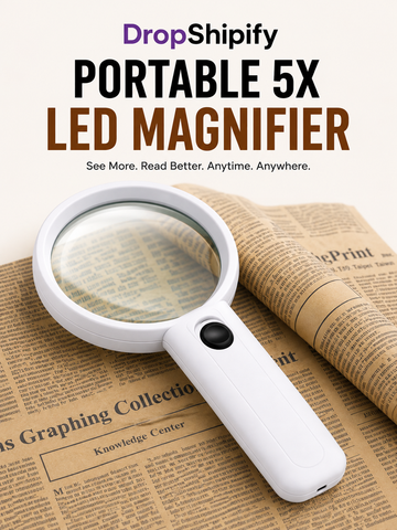 Portable 5X LED Magnifier
