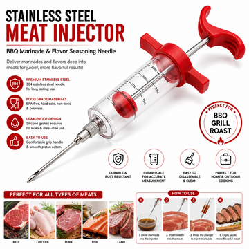 Professional Stainless Steel Marinade Meat Injector with Needle