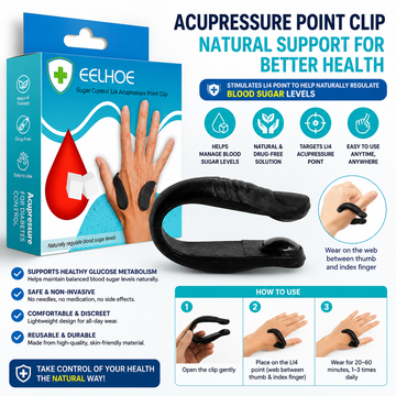 Acupressure Sugar Control Clip | Natural LI4 Point Massage Tool