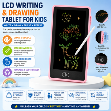 2-in-1 Smart Pencil Box | LCD Writing Tablet & Stationery Organizer