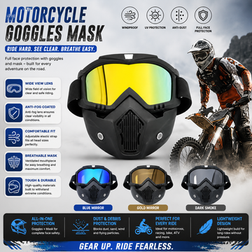 Bike Protection Mask | Windproof Motorcycle Goggles Face Mask