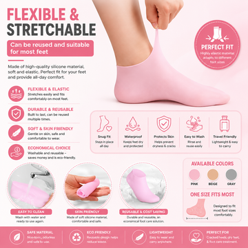 Silicone Moisturizing Socks – Soft Foot Care Solution