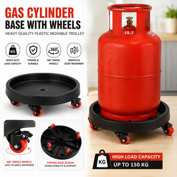 Gas Cylinder Base with Wheels Heavy Duty Plastic Trolley