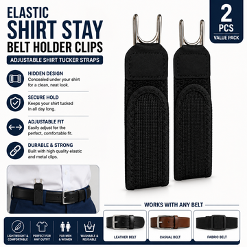 Elastic Shirt Stay Belt Holder Clips Adjustable Shirt Tucker Straps